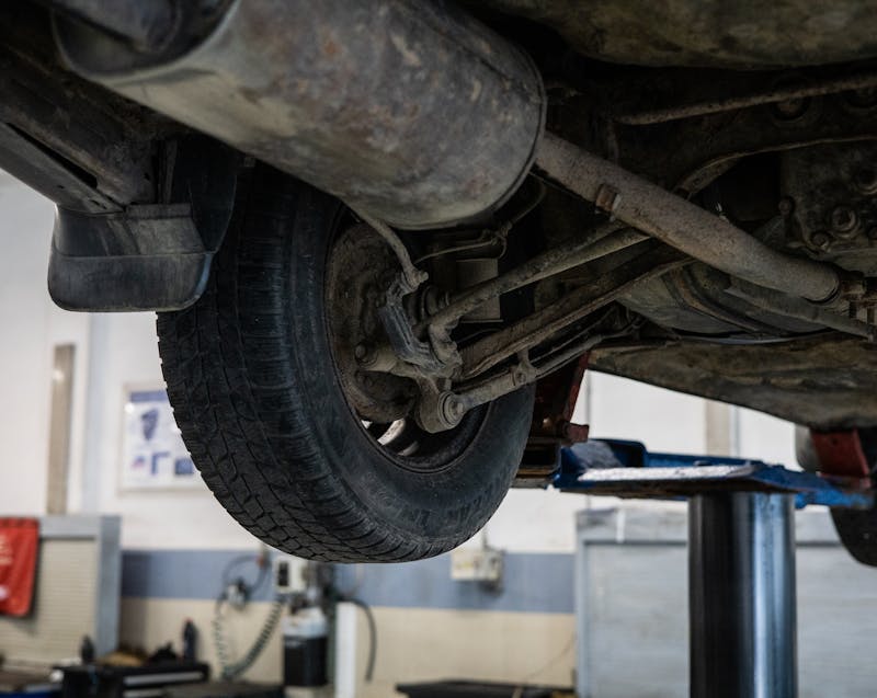 an old car's suspension